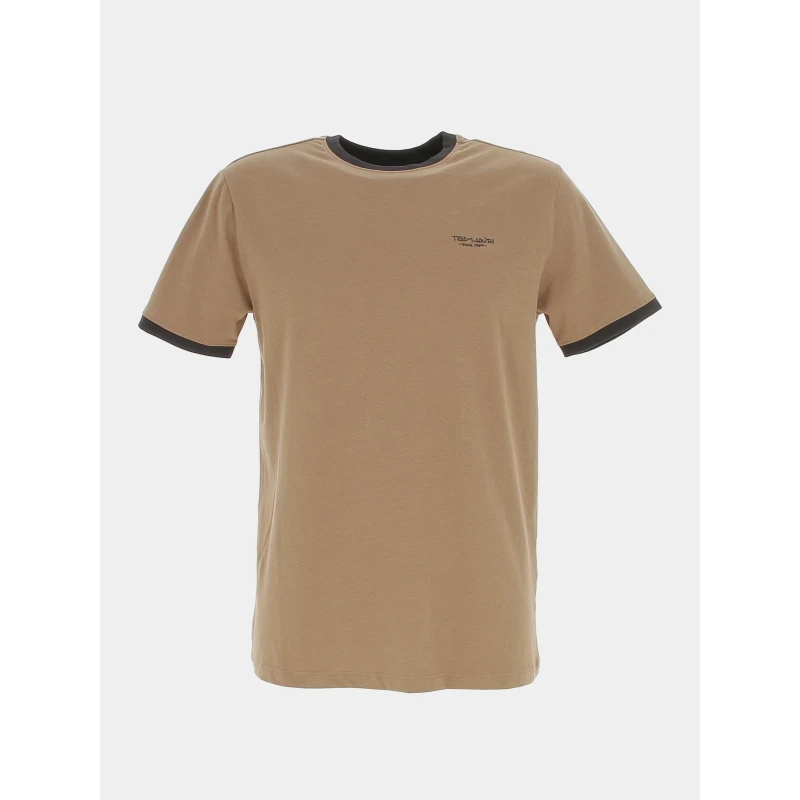 T-shirt The-tee Marron Chatain Homme - Teddy Smith 3 T-shirt The-tee Marron Chatain Homme - Teddy Smith