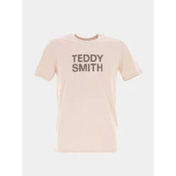 T-shirt Ticlass Basic Rose Pâle Homme - Teddy Smith