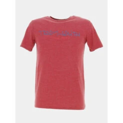 T-shirt Ticlass Basic Rouge Chiné Homme - Teddy Smith