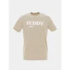 T-shirt Uni Logo Finn Beige Homme - Teddy Smith